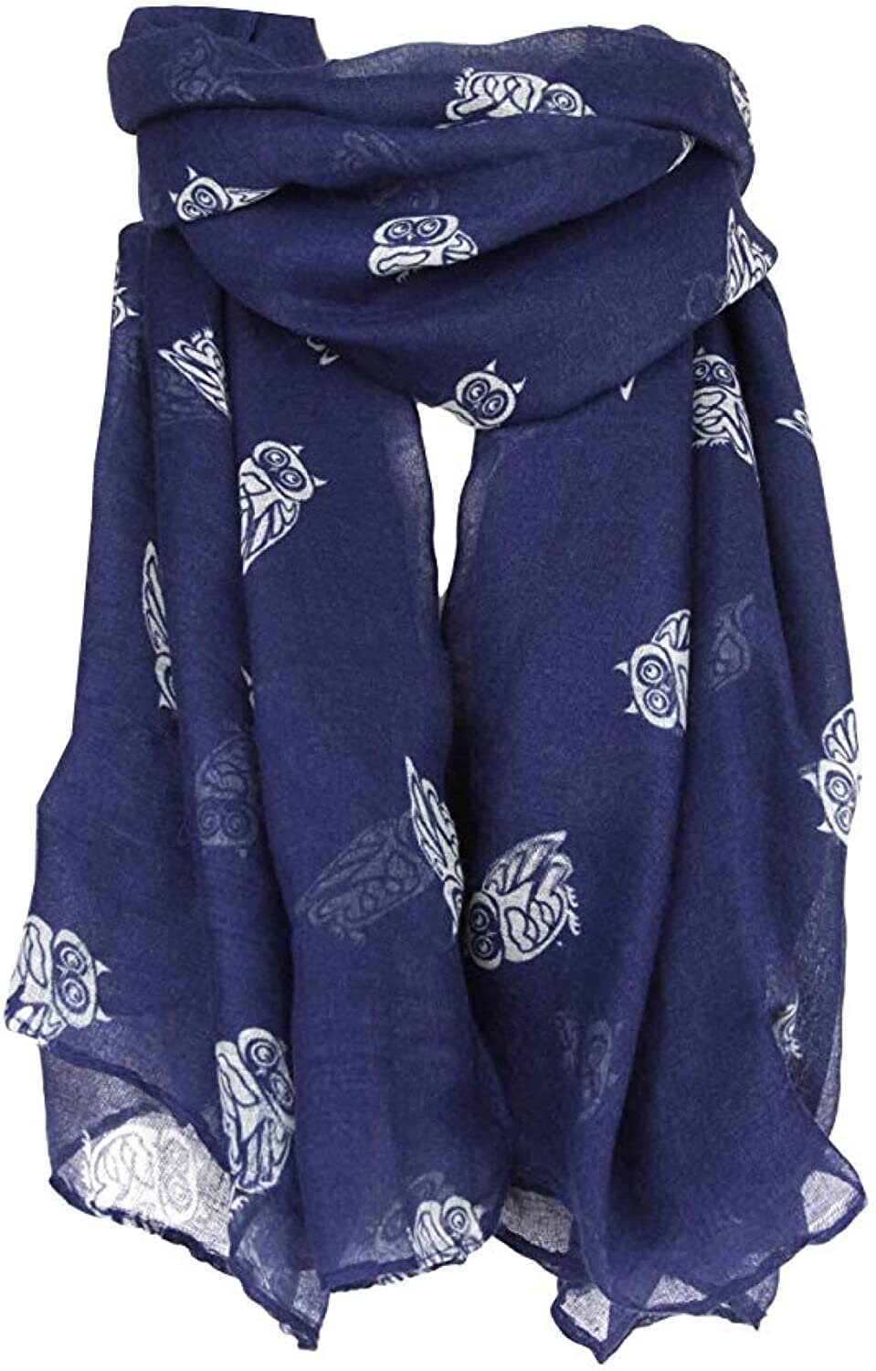 World of Shawls Ladies Women's Owl on Branch Print Scarf Wraps Shawl Maxi Soft Scarves