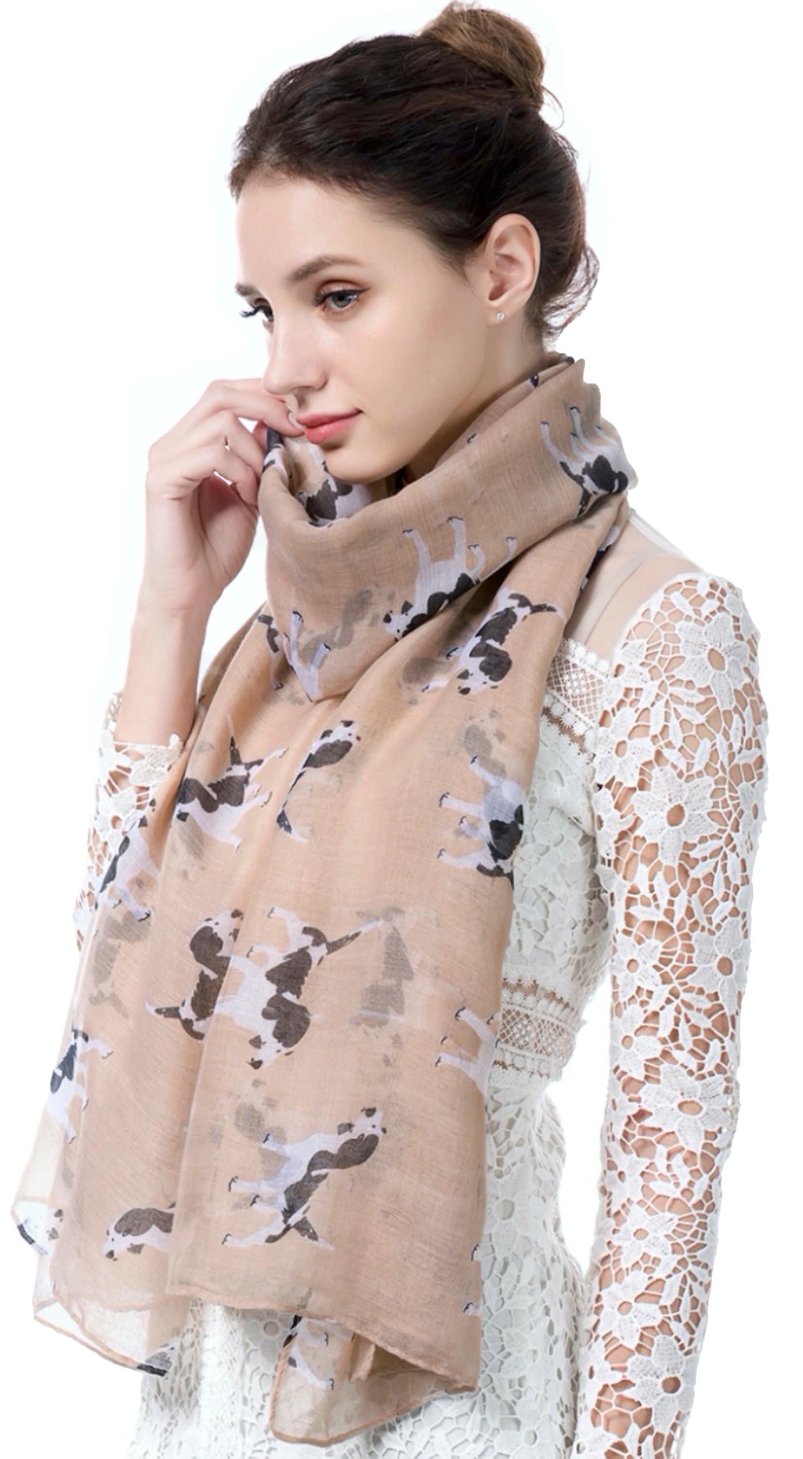New Springer Spaniel Dog Scarf Lovely Soft Print Fashion Scarf Wrap Shawl Maxi Sarong