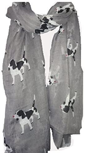 New Springer Spaniel Dog Scarf Lovely Soft Print Fashion Scarf Wrap Shawl Maxi Sarong