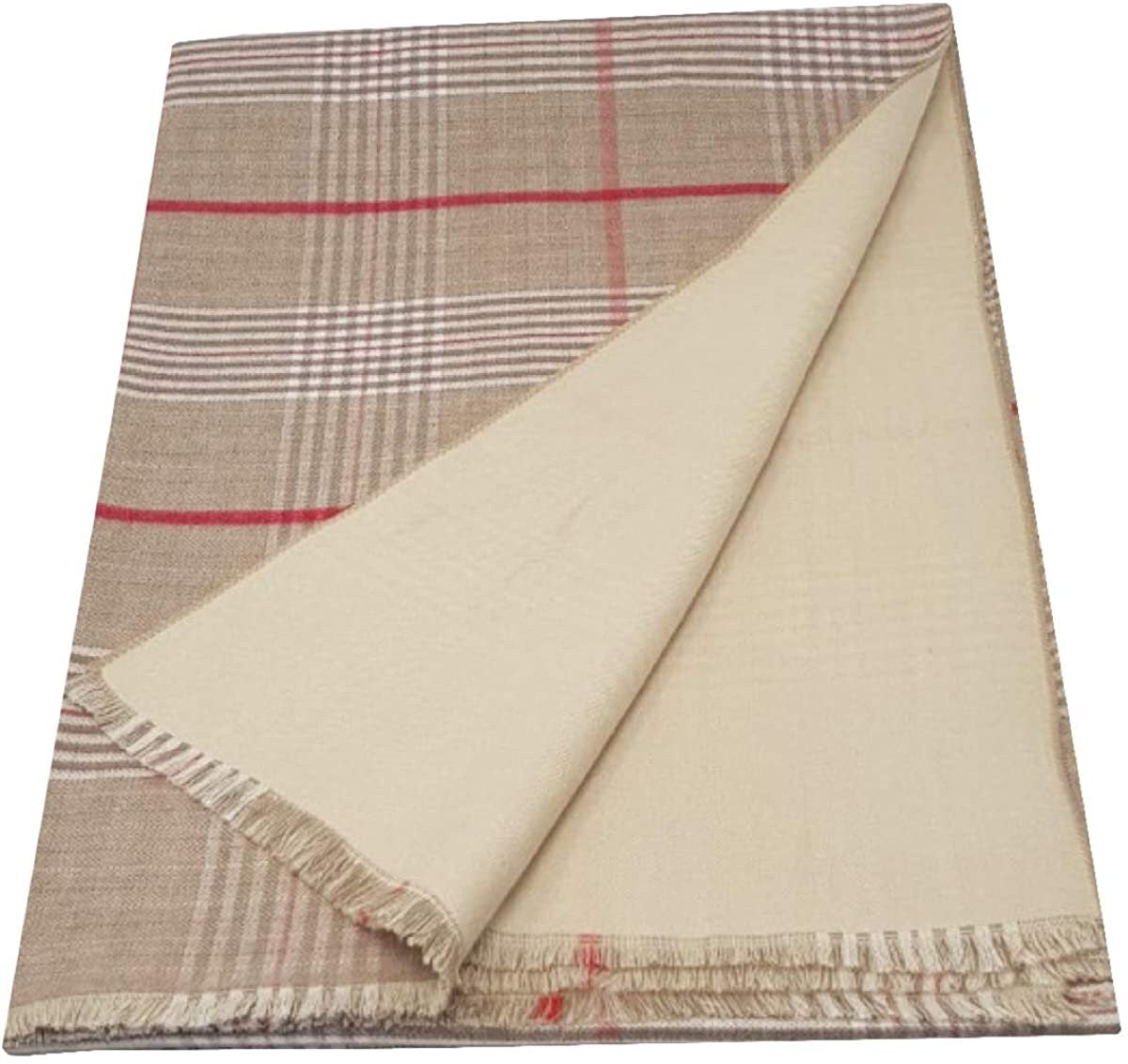NEW Classic Reversible Plaid Tartan Look Shawl Wrap Blanket Scarf for Women - Warm Soft Cosy UNISEX